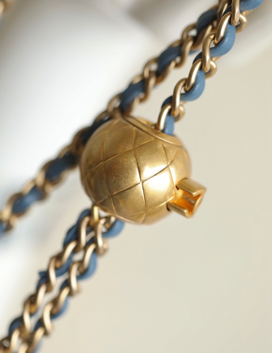 小香 23K 新色金球調節扣 大mini牛仔藍_10