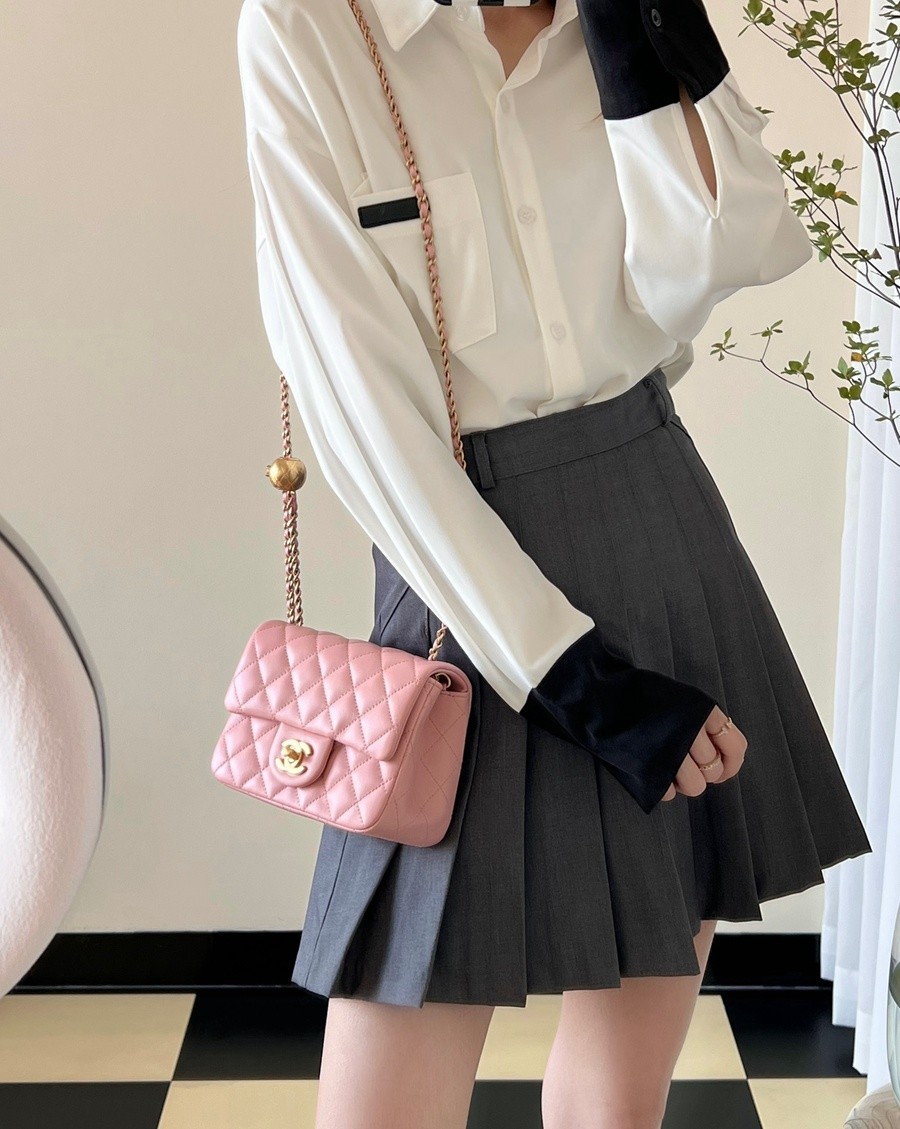 小香 23K 小香新色金球調節扣方胖子 粉色_15