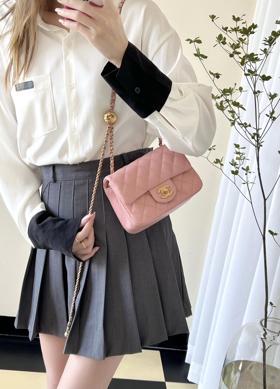 小香 23K 小香新色金球調節扣方胖子 粉色_18