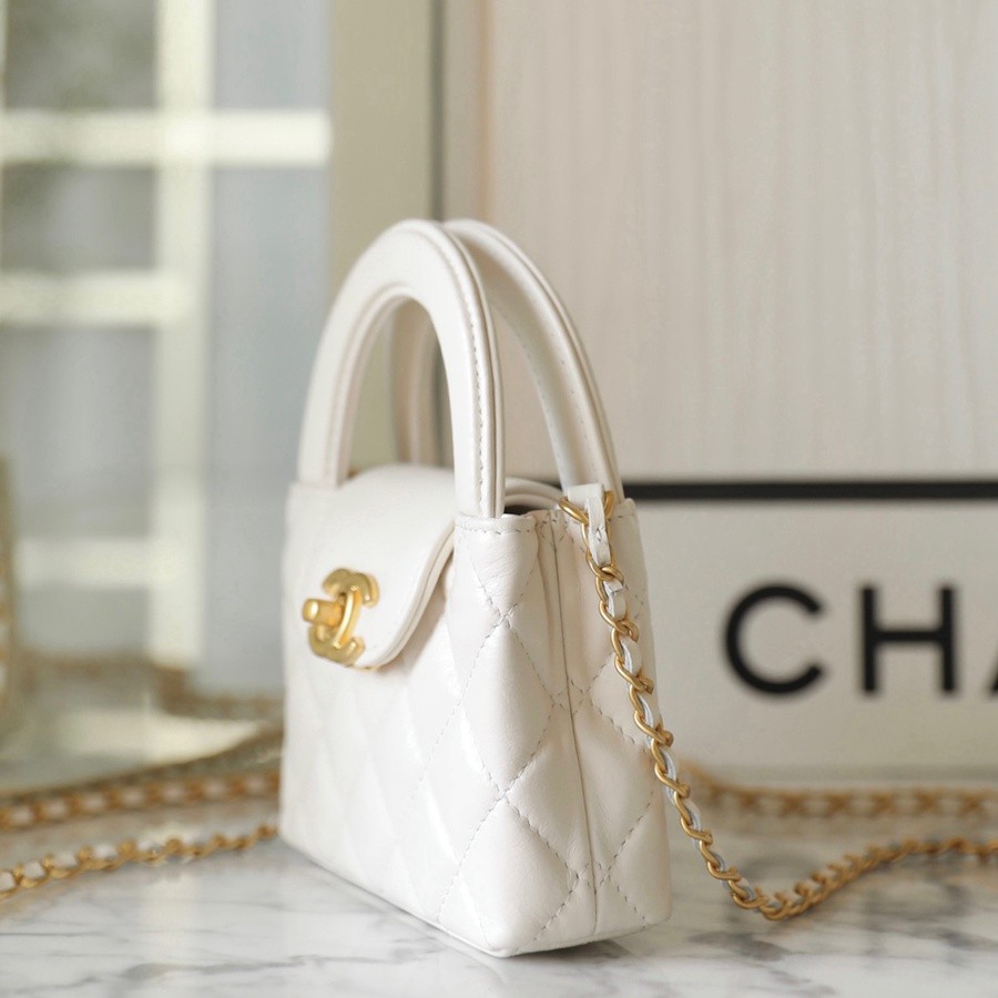 小香 23K秋冬 Kelly鏈條包 小號白色_2