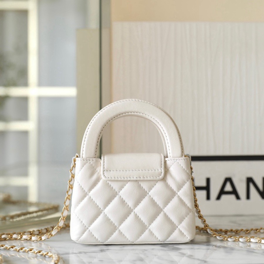 小香 23K秋冬 Kelly鏈條包 小號白色_3