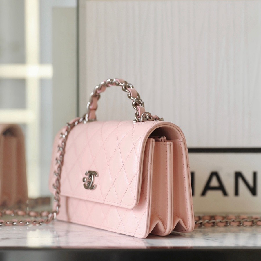 小香 23K秋冬 23K水鑽風琴小包淡粉_2