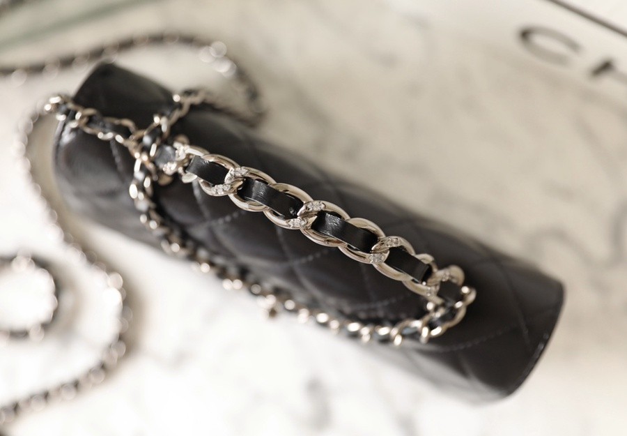 小香 23K水鑽風琴小包 黑色_2