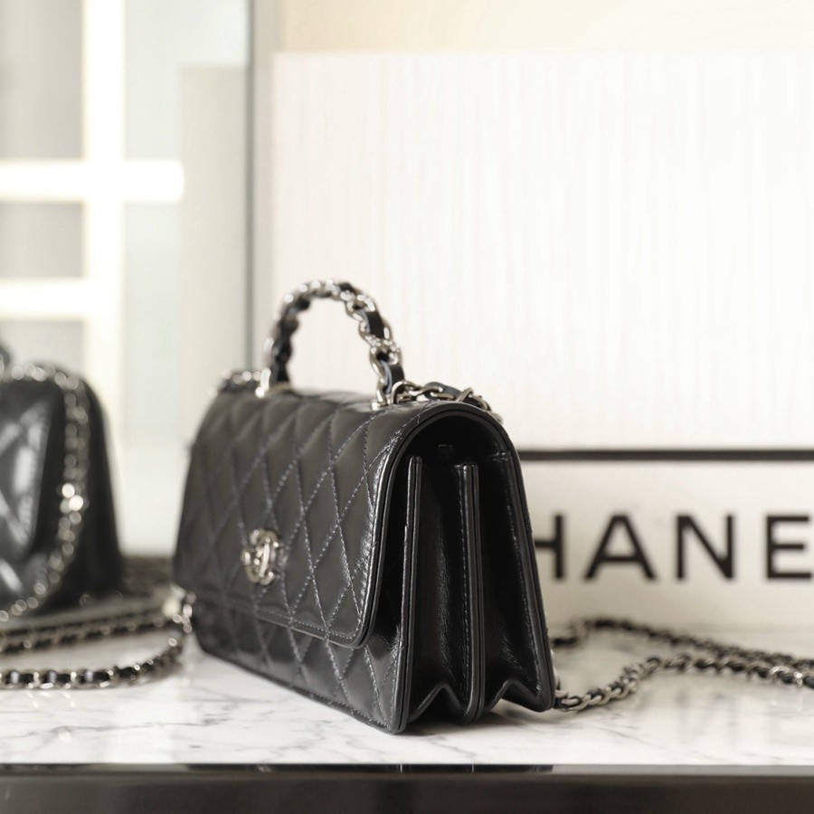 小香 23K水鑽風琴小包 黑色_3