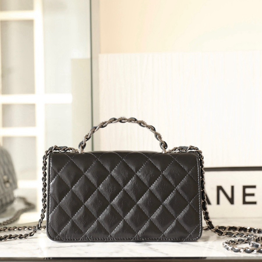 小香 23K水鑽風琴小包 黑色_4