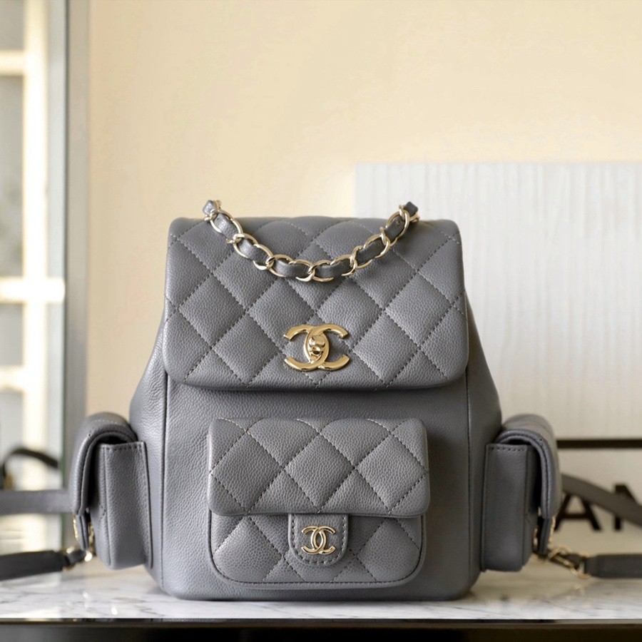 小香 23K系列 坦克雙肩背包 深灰大號C-061_1