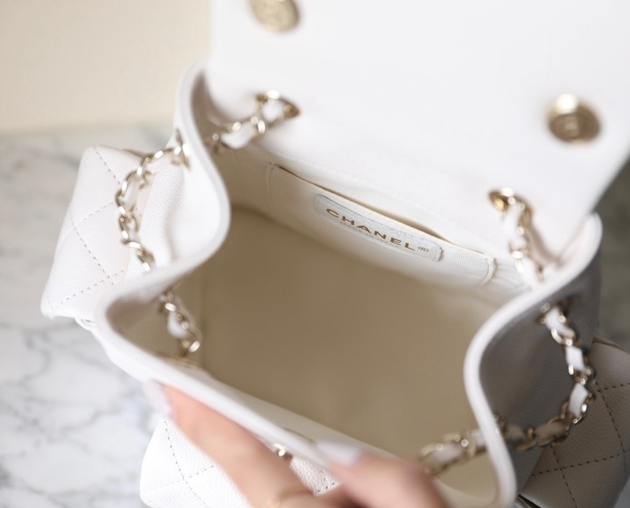 小香 23K坦克雙肩背包 白色小號_6