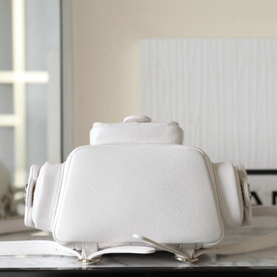 小香 23K坦克雙肩背包 白色小號_5