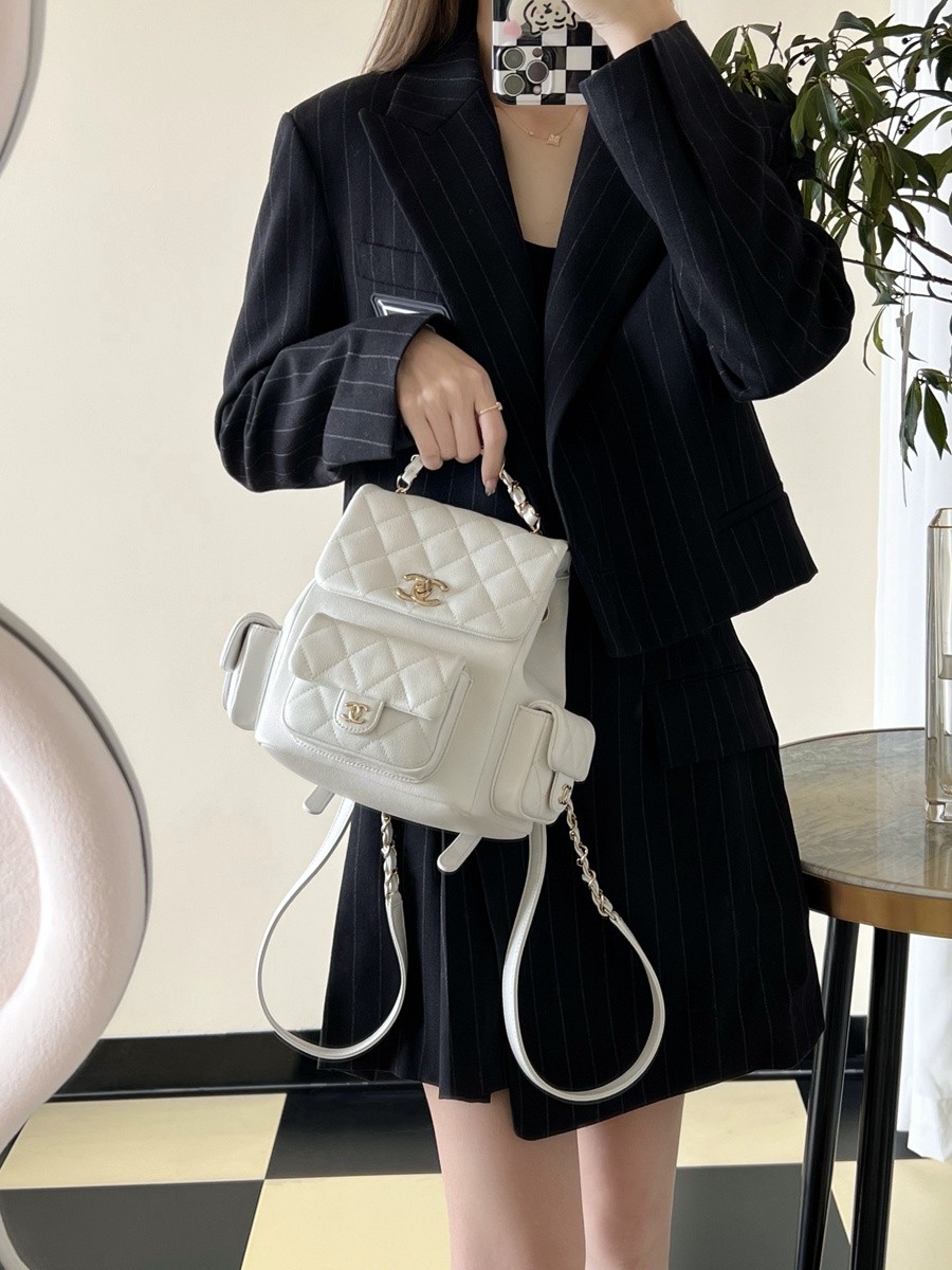 小香 23K系列 坦克雙肩背包 白色大號_8