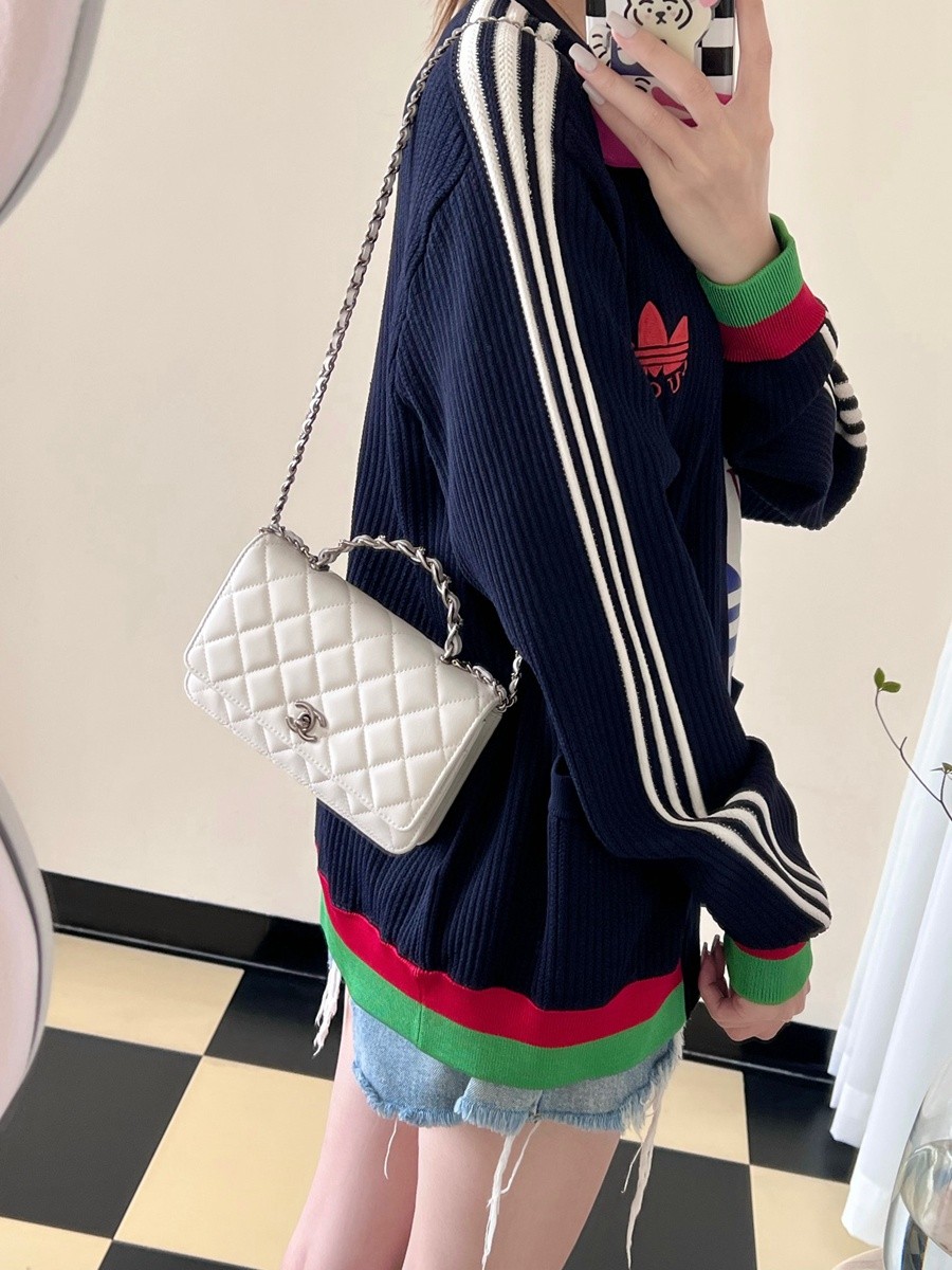 小香 23K秋冬 23K水鑽WOC 白色_9