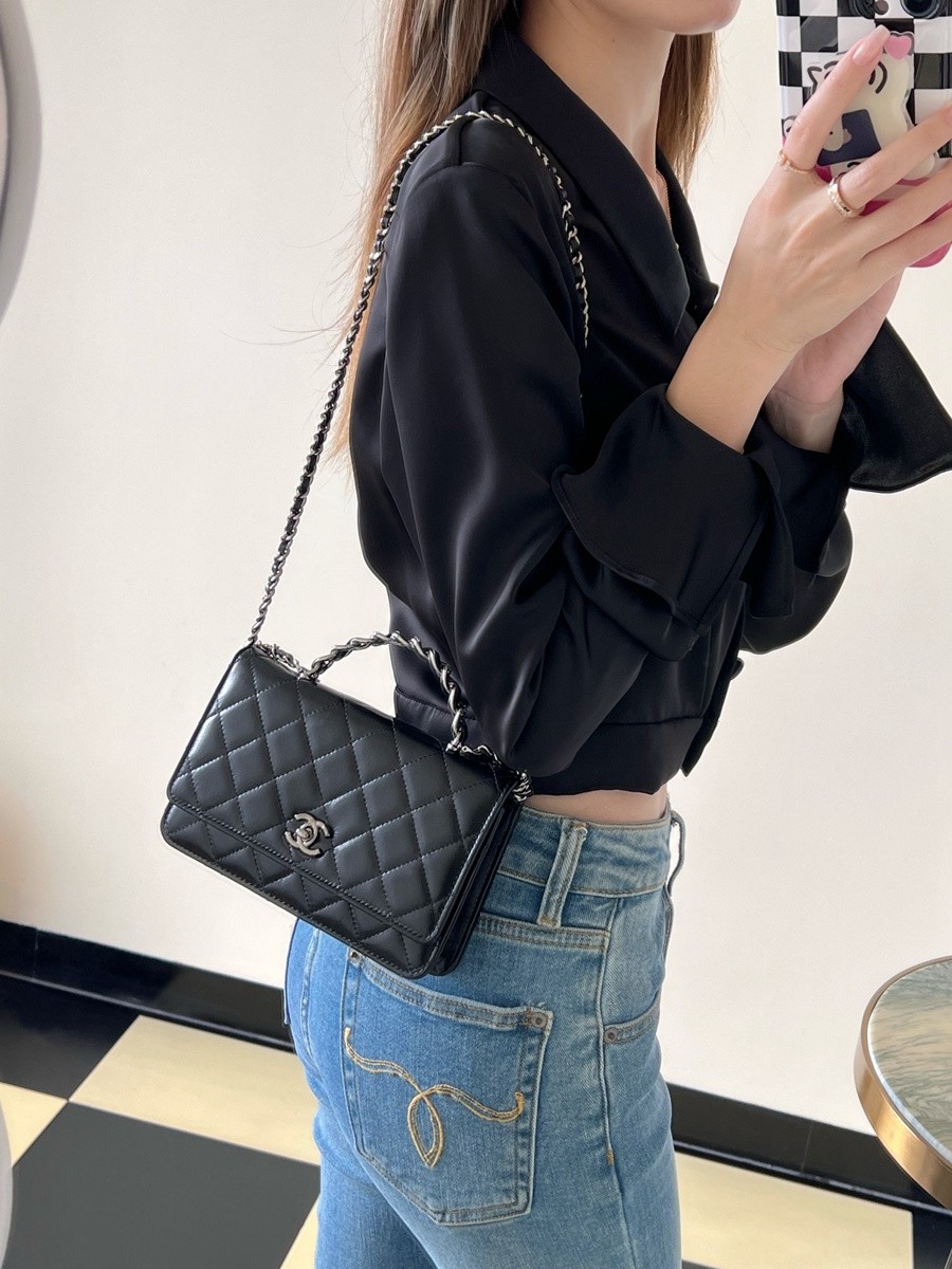 小香 23K秋冬 23K水鑽WOC 黑色_10