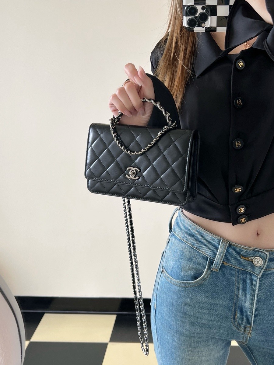 小香 23K秋冬 23K水鑽WOC 黑色_11