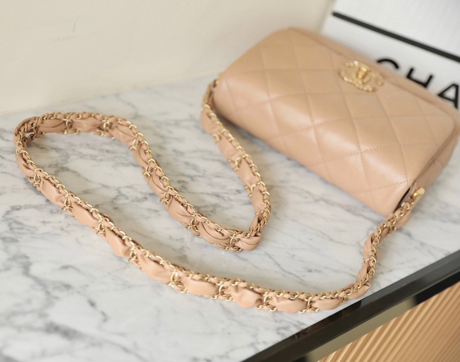 小香 23K秋冬 19系列口蓋包 奶茶色_3