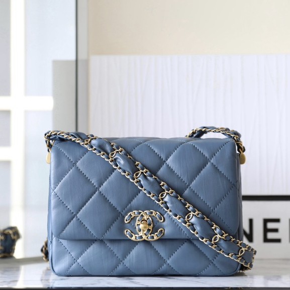 小香 23K秋冬 19系列口蓋包 牛仔藍_1