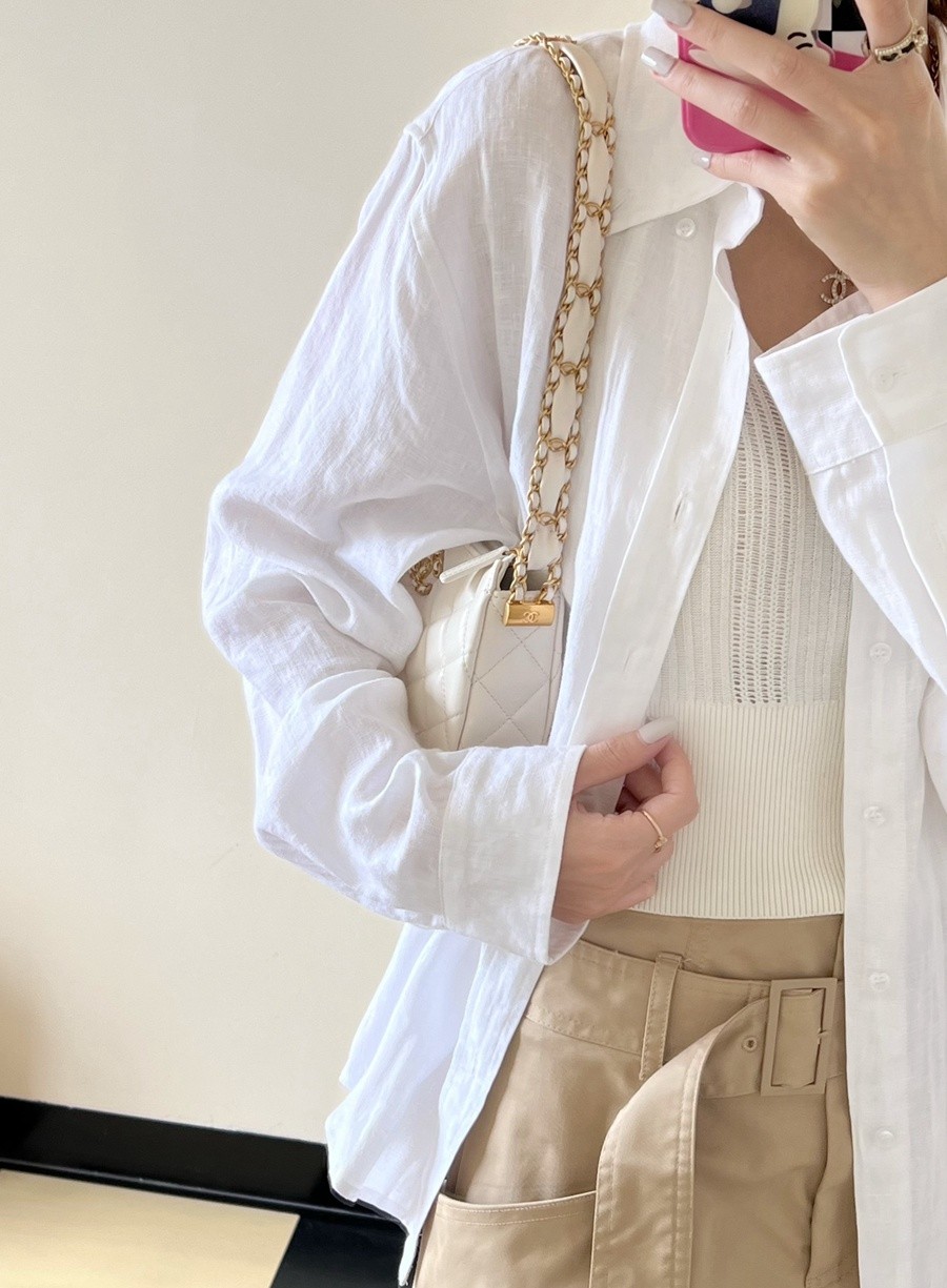 小香 23K秋冬 19系列腋下包白色大號_12