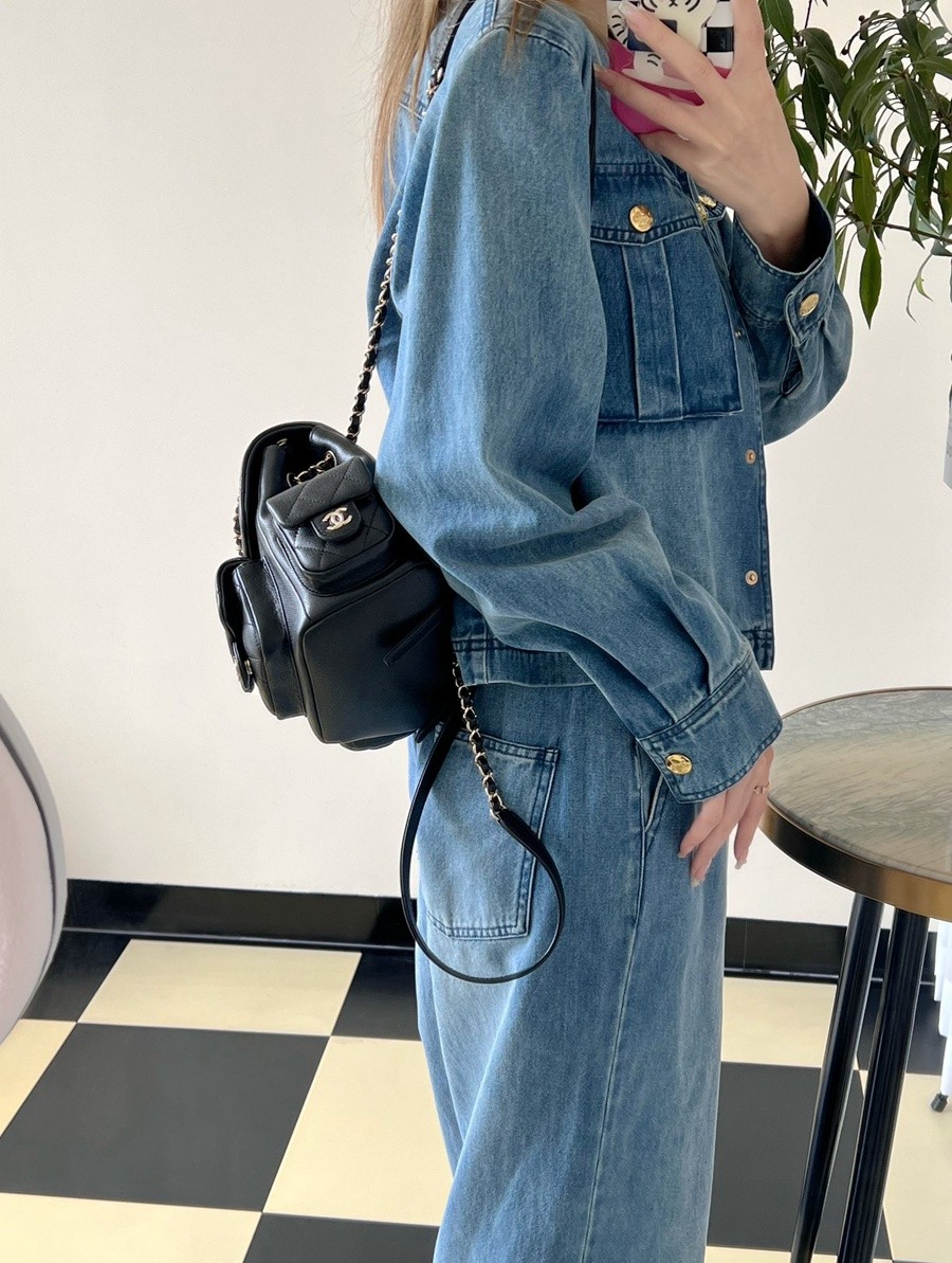 小香 23K系列 坦克雙肩背包 黑色小號_8