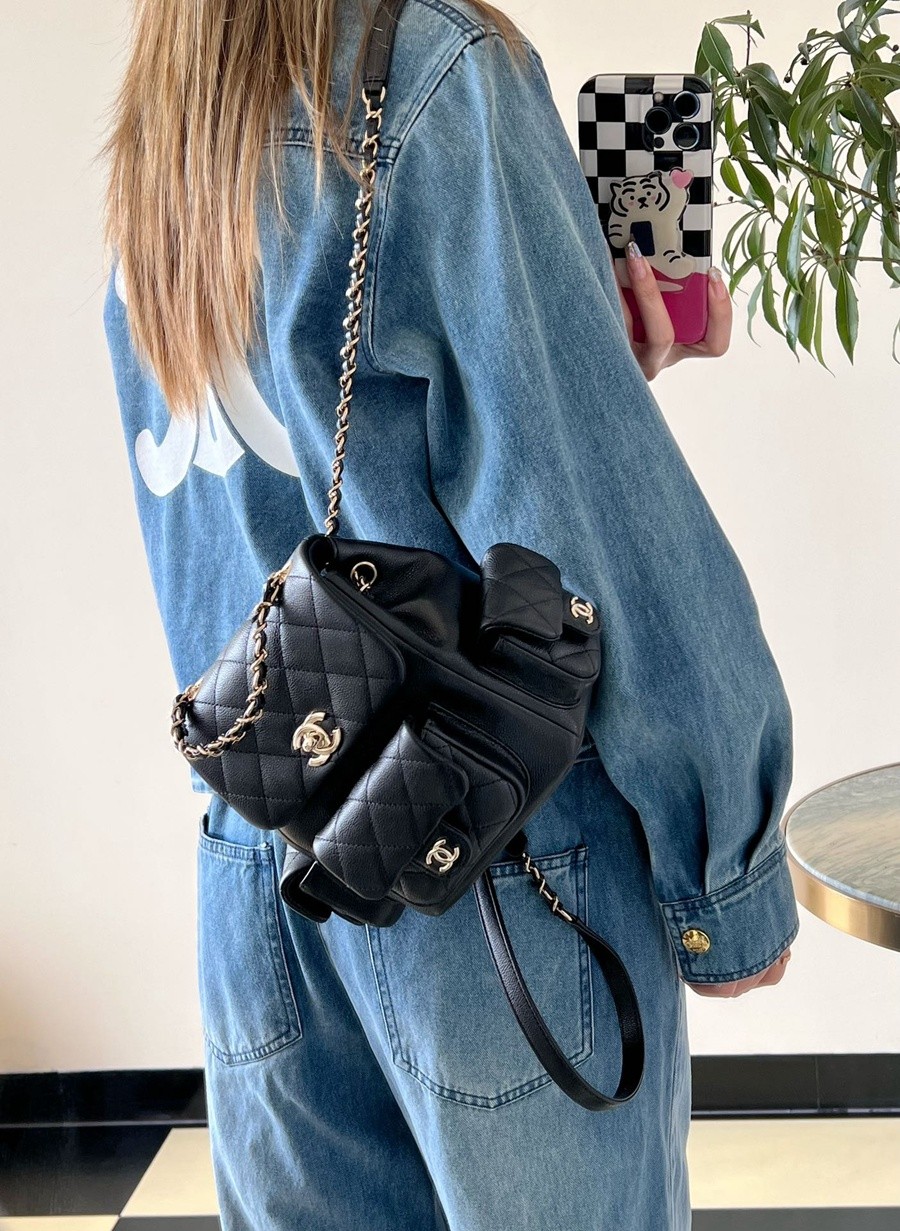 小香 23K系列 坦克雙肩背包 黑色小號_9