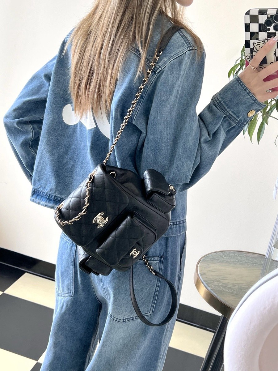 小香 23K系列 坦克雙肩背包 黑色小號_10