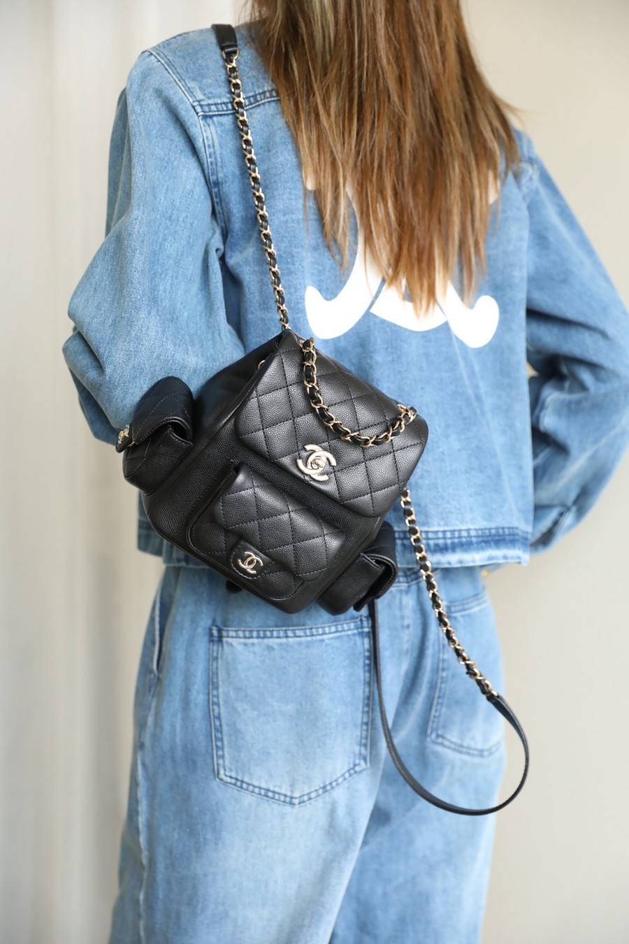 小香 23K系列 坦克雙肩背包 黑色小號_14