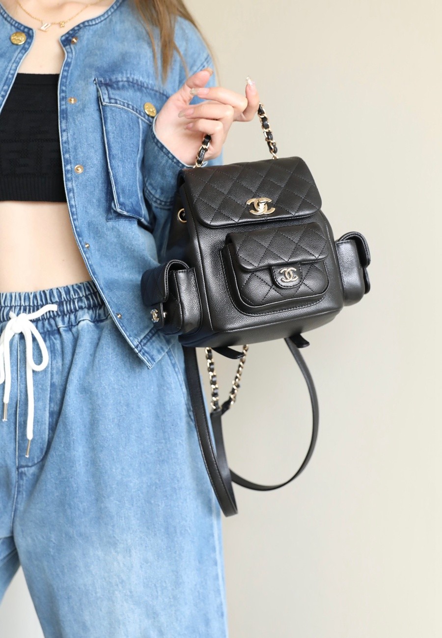 小香 23K系列 坦克雙肩背包 黑色小號_15