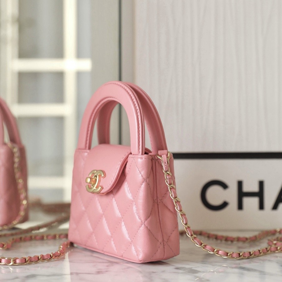 小香 23K秋冬 Kelly鏈條包 小號 珊瑚粉_2