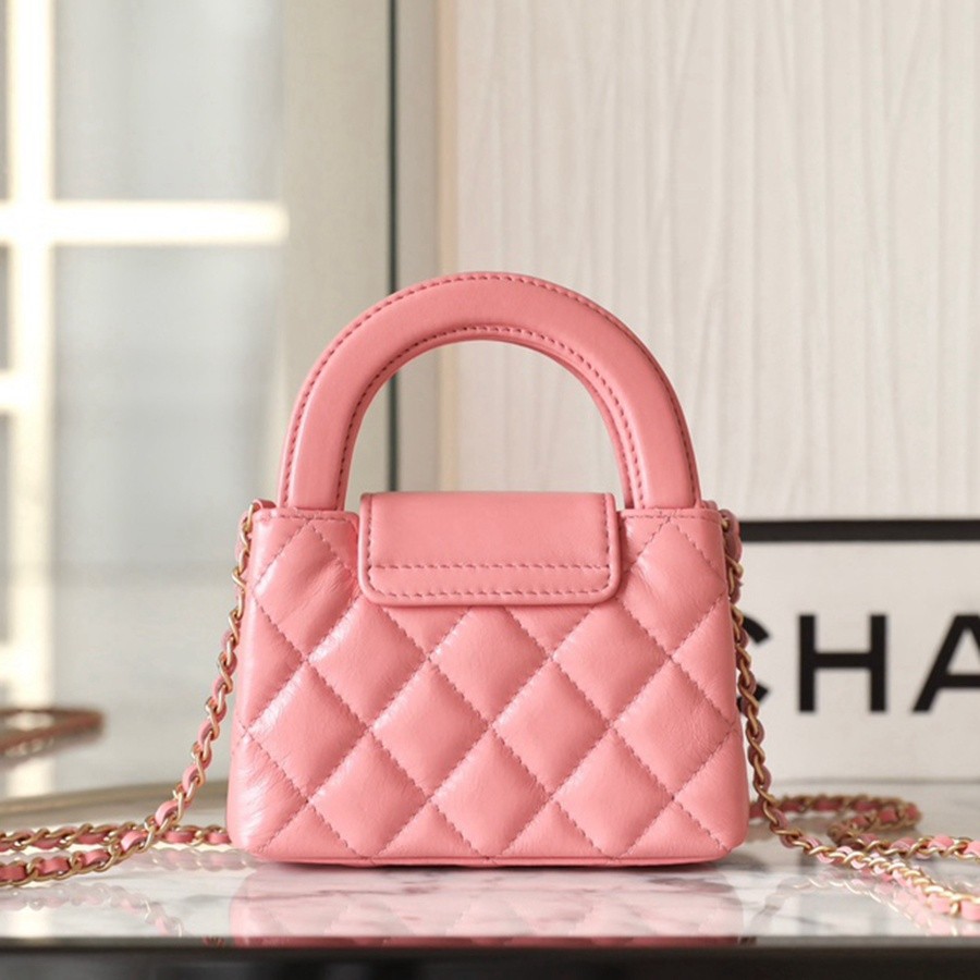小香 23K秋冬 Kelly鏈條包 小號 珊瑚粉_3