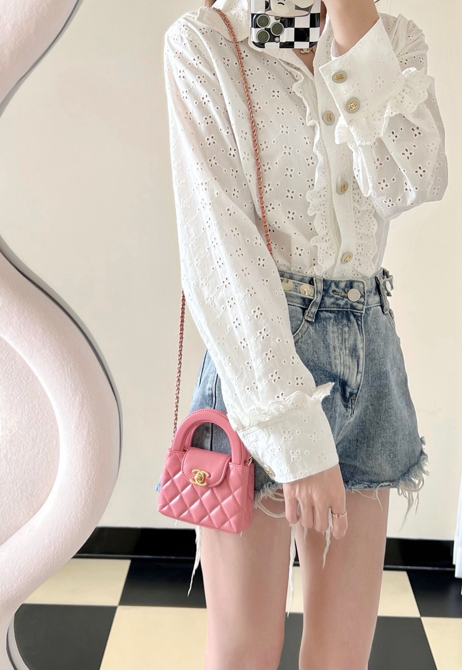 小香 23K秋冬 Kelly鏈條包 小號 珊瑚粉_9