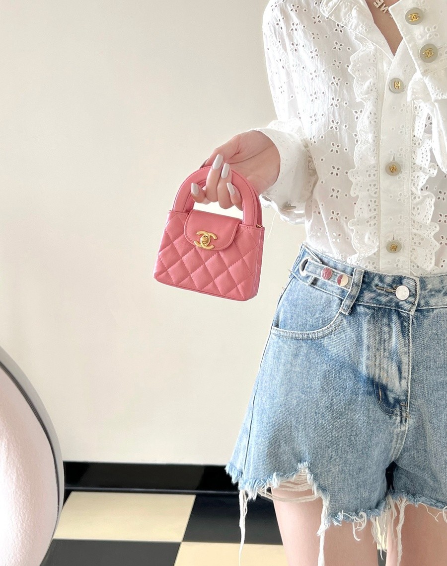 小香 23K秋冬 Kelly鏈條包 小號 珊瑚粉_11
