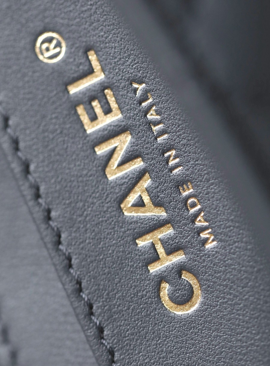 23K 小香新色金球口蓋包 金球調節扣 大mini深灰_7