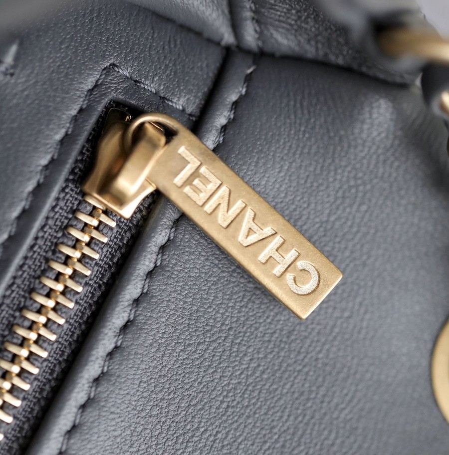 23K 小香新色金球口蓋包 金球調節扣 大mini深灰_14