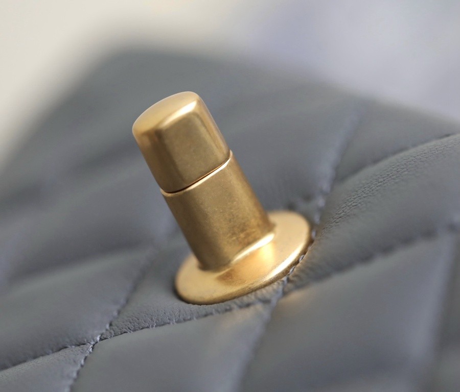 23K 小香新色金球口蓋包 金球調節扣 大mini深灰_13