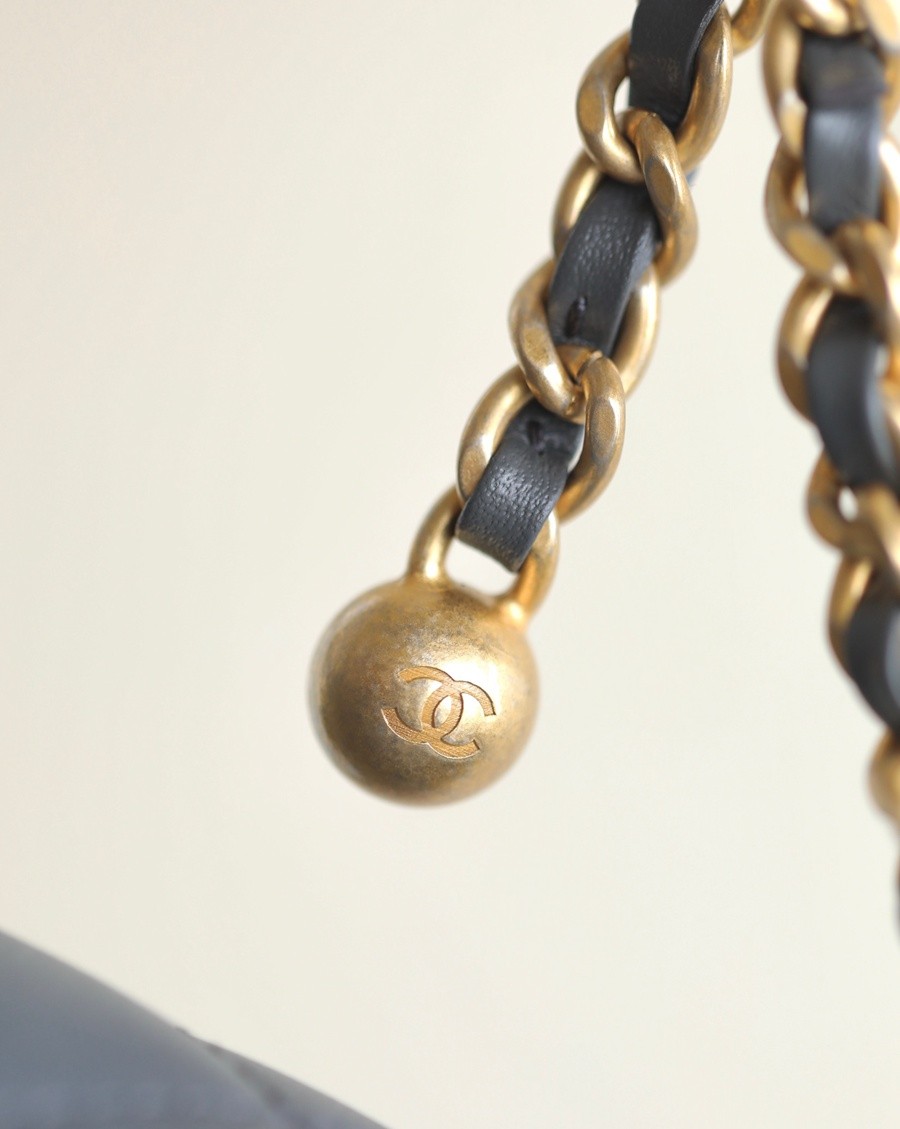 23K 小香新色金球口蓋包 金球調節扣方胖子 深灰_20