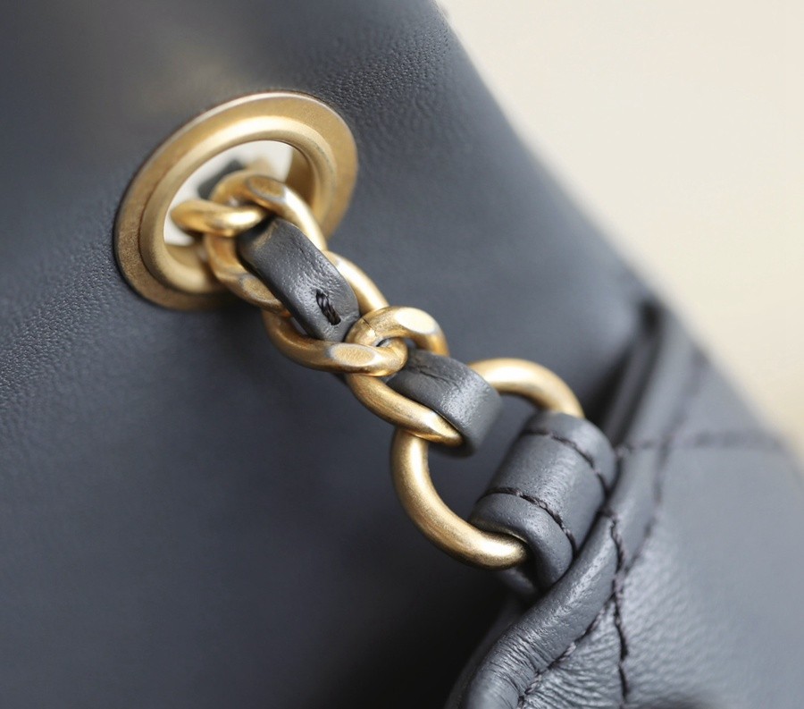 23K 小香新色金球口蓋包 金球調節扣方胖子 深灰_21