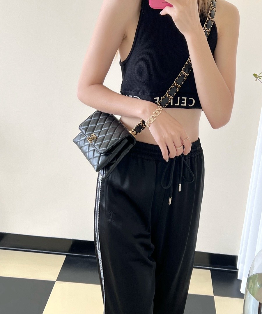 小香 23K秋冬 19系列風琴包 黑色_19