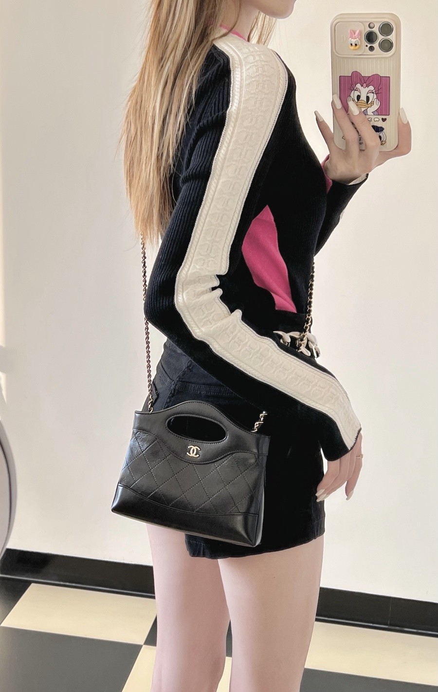 小香 24C早春 橫版mini31Bag 黑色_8