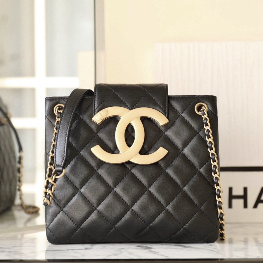 小香 24C早春 大logo購物袋 黑色_2