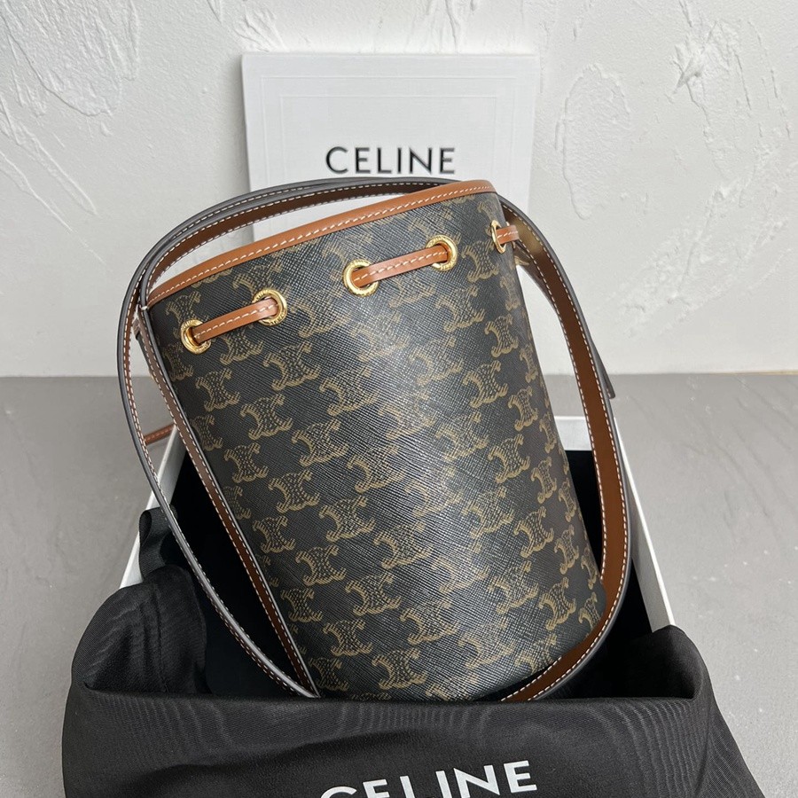 CELINE Triomphe  印花抽繩包_2