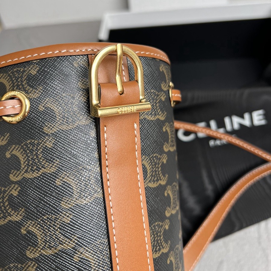 CELINE Triomphe  印花抽繩包_6