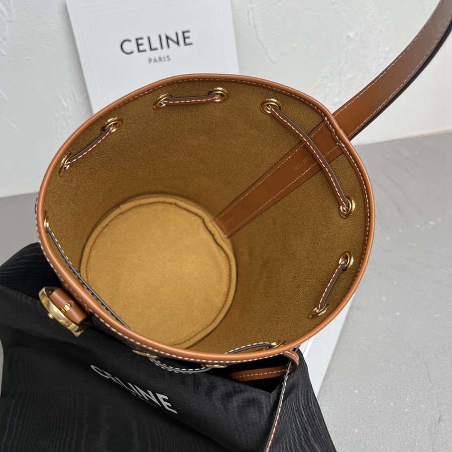 CELINE Triomphe  印花抽繩包_8