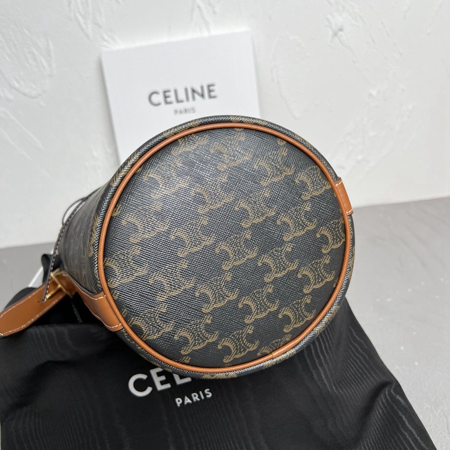CELINE Triomphe  印花抽繩包_9
