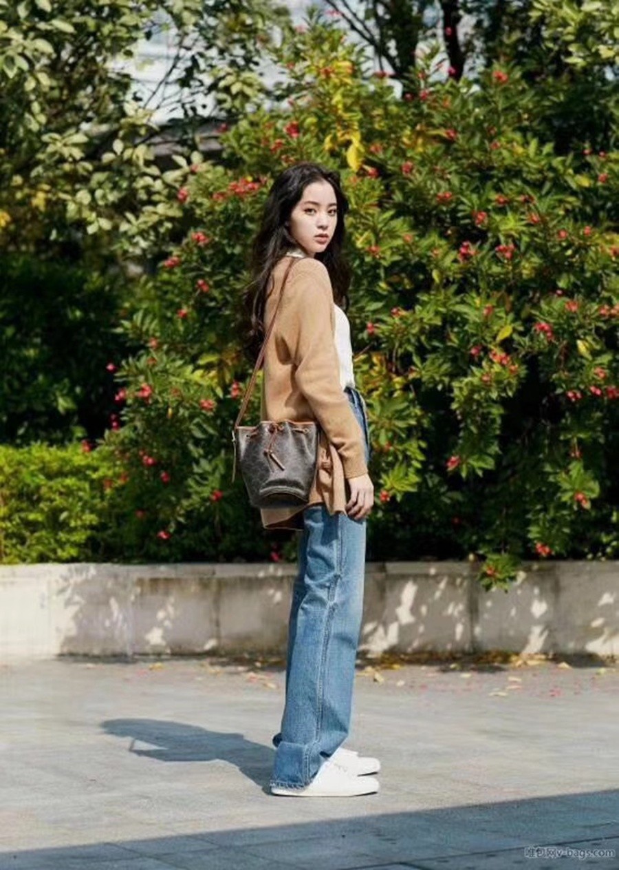 CELINE Triomphe  印花抽繩包_11