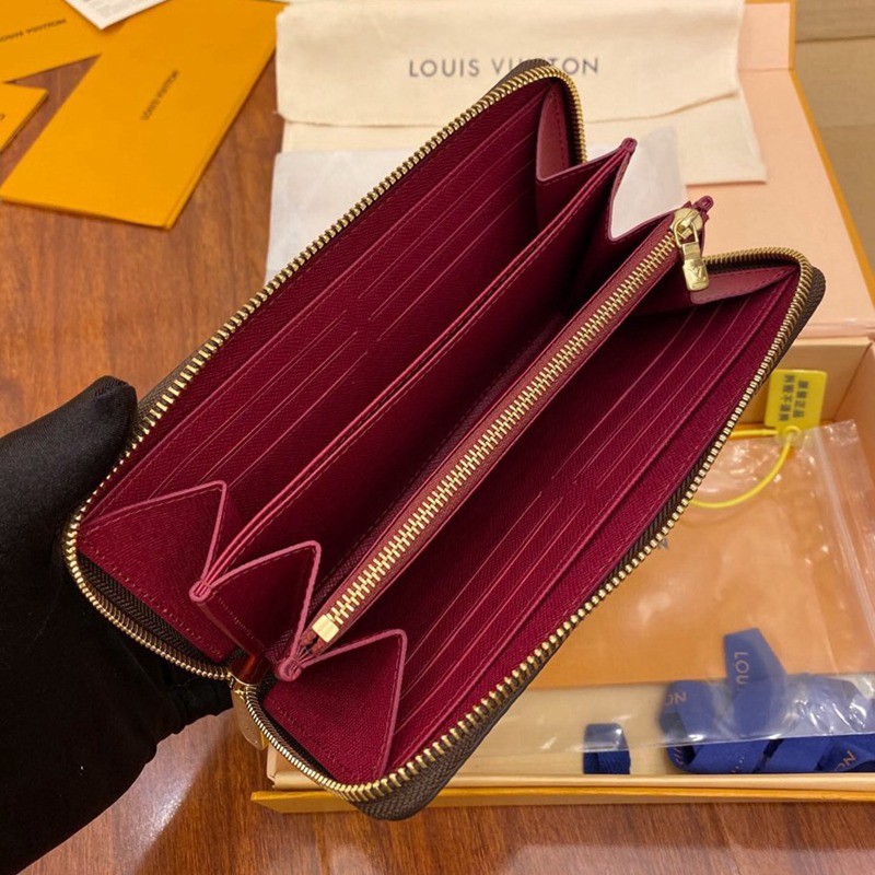 M41895 拉鏈錢包 紫紅色_3