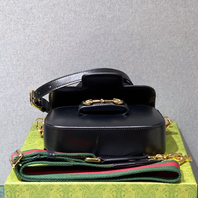 Horsebit1955小號經典馬街扣馬鞍包黑色_6