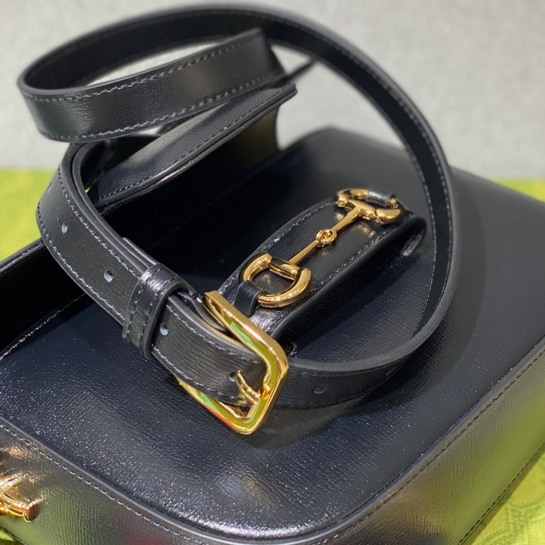 Horsebit1955小號經典馬街扣馬鞍包黑色_5