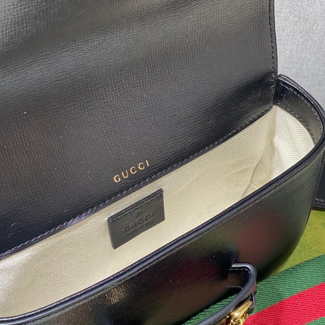 Horsebit1955小號經典馬街扣馬鞍包黑色_8