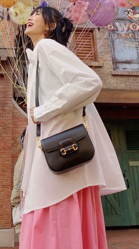 Horsebit1955小號經典馬街扣馬鞍包黑色_9