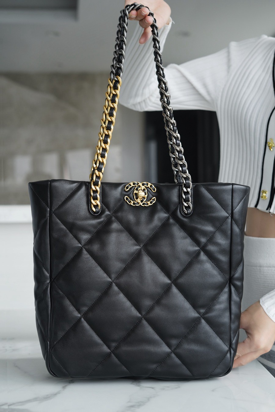 22B 19Bag Tote黑金 正品皮_1