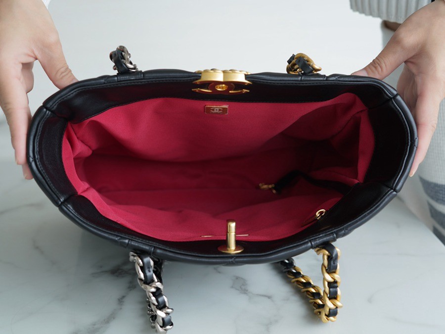 22B 19Bag Tote黑金 正品皮_6