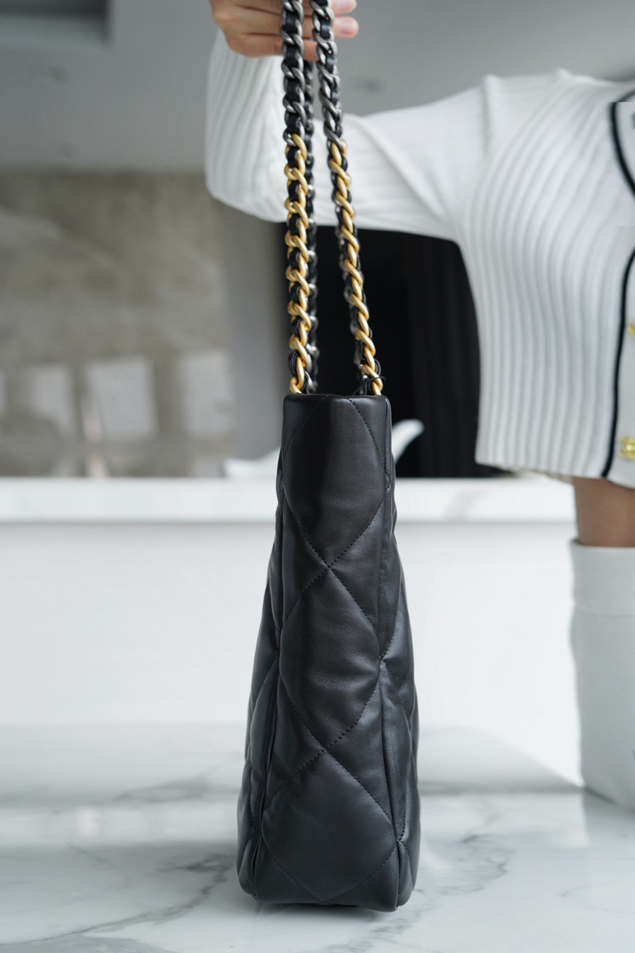 22B 19Bag Tote黑金 正品皮_7