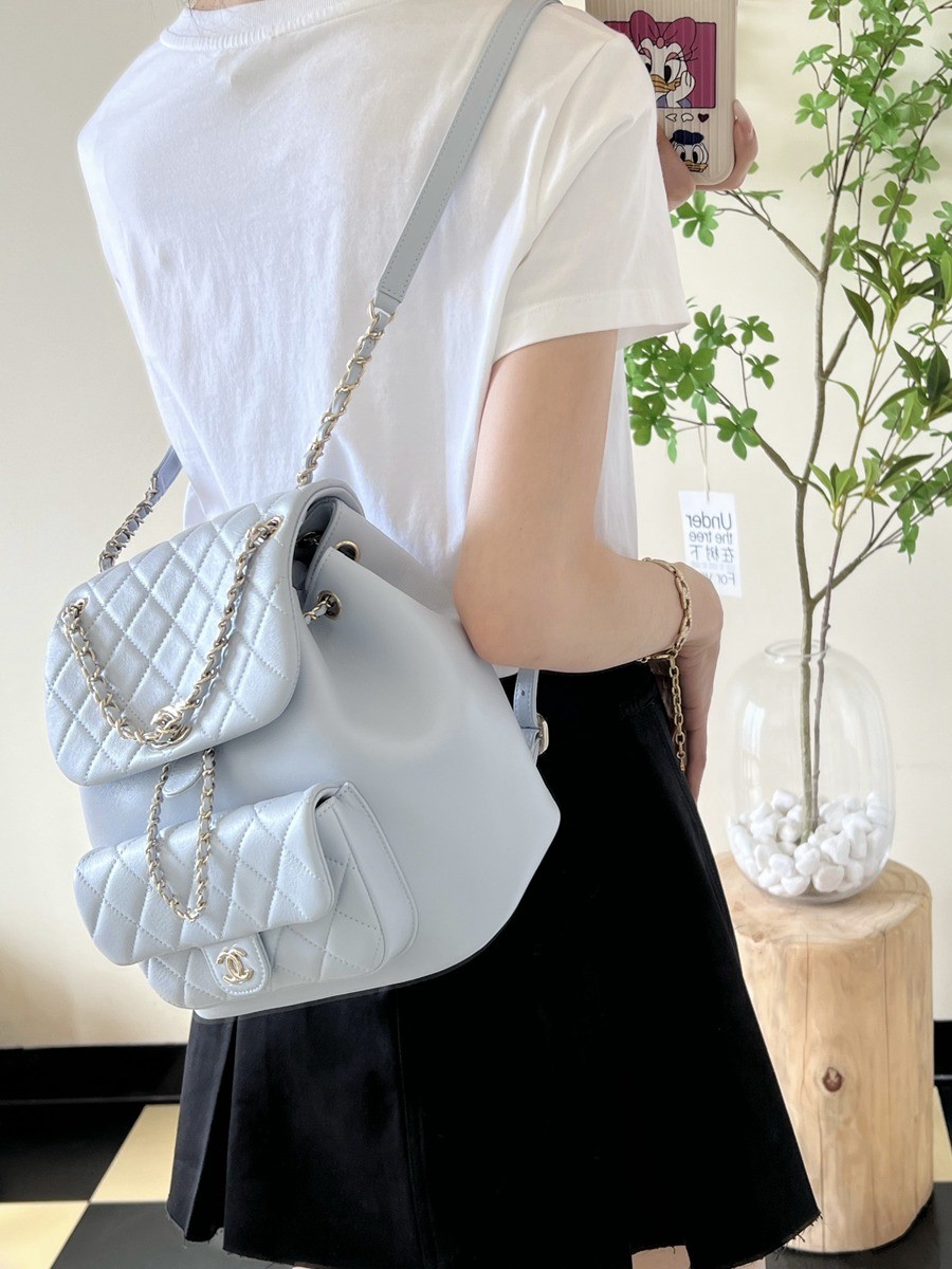 24P春夏新色 Duma雙肩背包 淡灰色_8